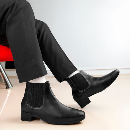 Men's Chelsea Boots WITH 2 Inches Heel Height Gain