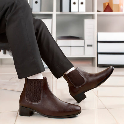 Men's Chelsea Boots WITH 2 Inches Heel Height Gain