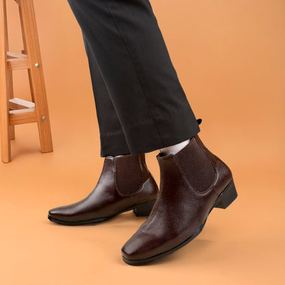 Men's Chelsea Boots WITH 2 Inches Heel Height Gain