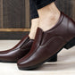 Bxxy's 3 Inch Hidden Height Increasing Elevator Slip-ons Faux Leather Formal Shoes