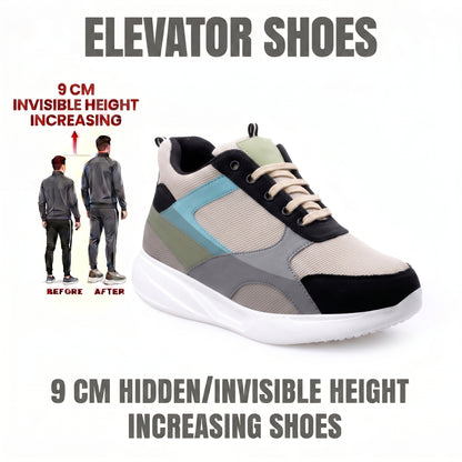 BXXY Mens 9 CM Hidden Height Increasing Shoes with EVA Sole