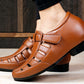 Men's 3 Inch Hidden Height Increasing Elevator Velcro Sandals