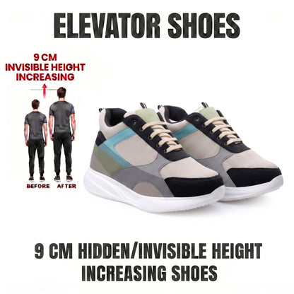 BXXY Mens 9 CM Hidden Height Increasing Shoes with EVA Sole