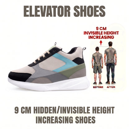 BXXY Mens 9 CM Hidden Height Increasing Shoes with EVA Sole