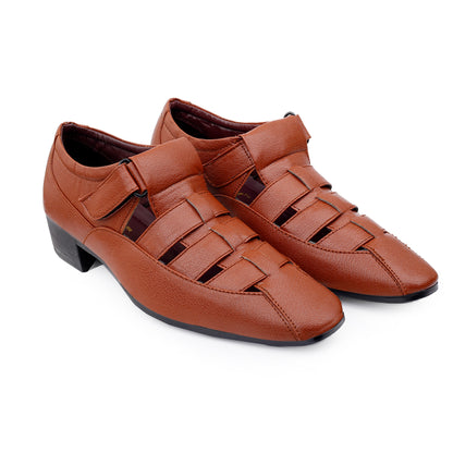 Bxxy Men's 2 inch Height Increasing Formal Roman Sandals