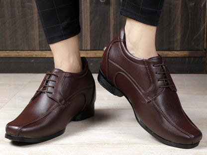 Bxxy's 3 Inches Hidden Height Premium Lace-up Shoes