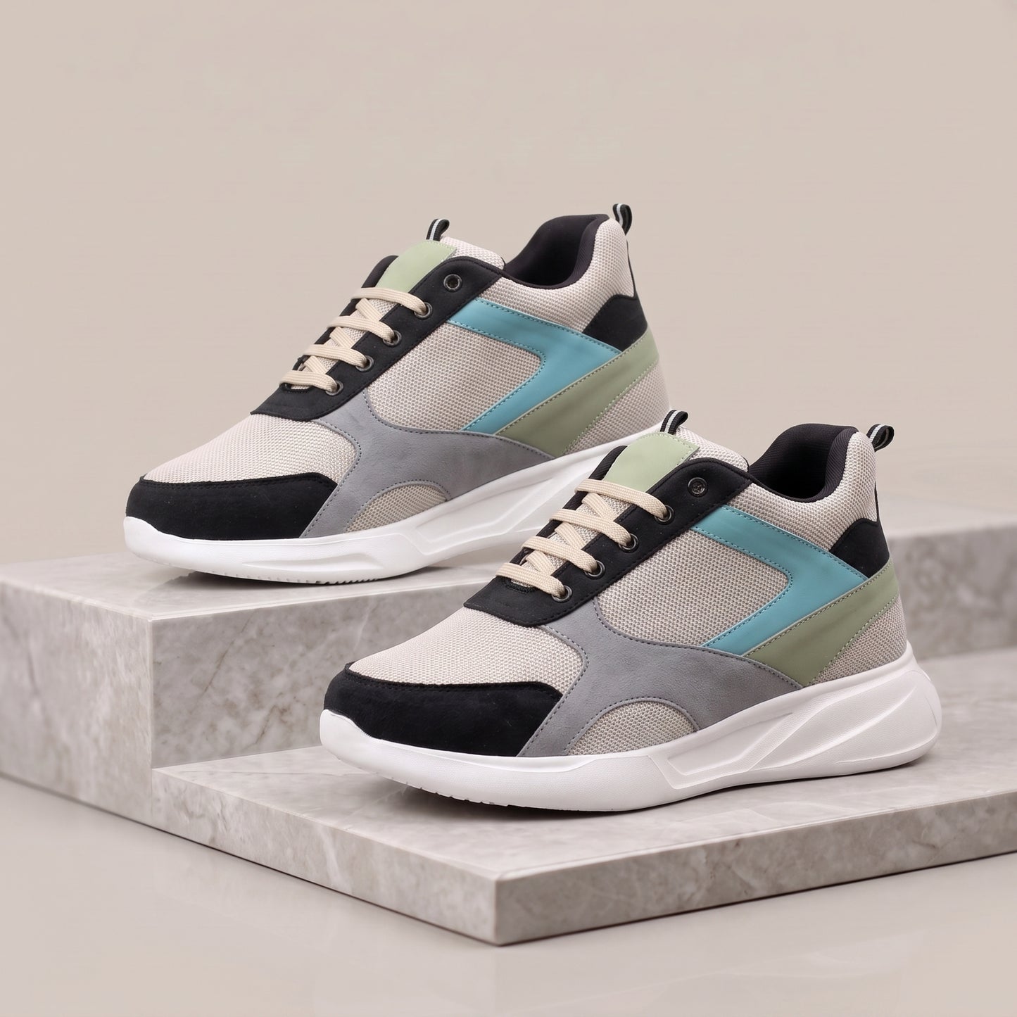 BXXY Mens 9 CM Hidden Height Increasing Shoes with EVA Sole