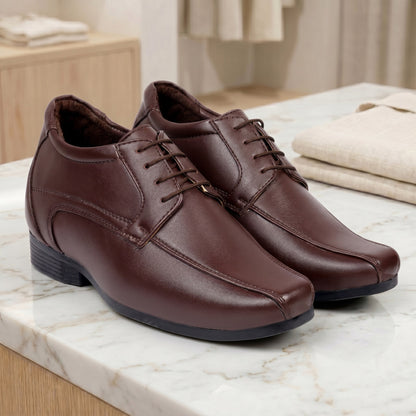 Mens 3 Inches Hidden Height Elevator Partywear Lace up Formal Shoes