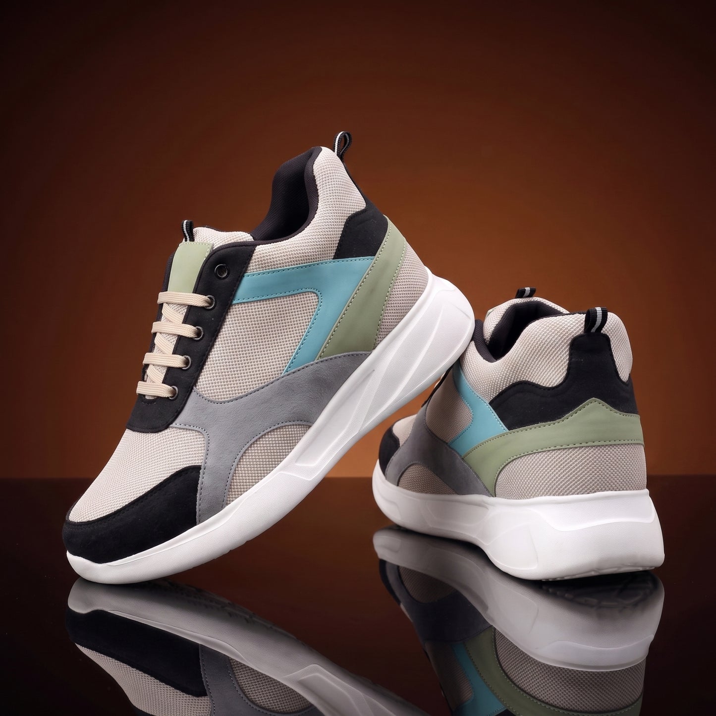 BXXY Mens 9 CM Hidden Height Increasing Shoes with EVA Sole
