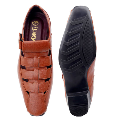 Bxxy Men's 2 inch Height Increasing Formal Roman Sandals