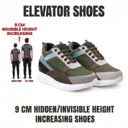 BXXY Mens 9 CM Hidden Height Increasing Shoes with EVA Sole