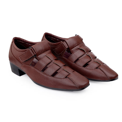 Bxxy Men's 2 inch Height Increasing Formal Roman Sandals