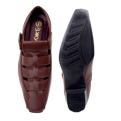 Bxxy Men's 2 inch Height Increasing Formal Roman Sandals