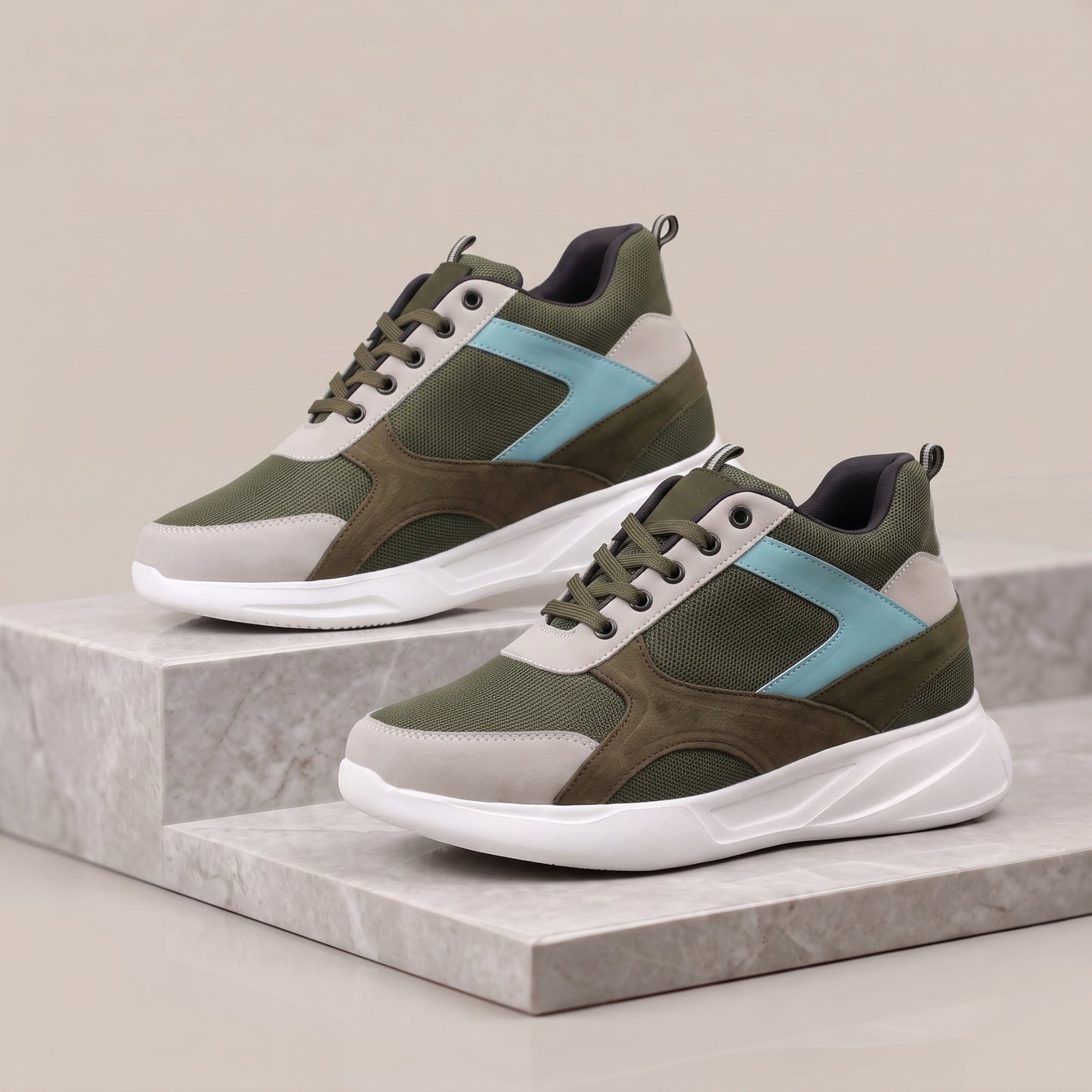 BXXY Mens 9 CM Hidden Height Increasing Shoes with EVA Sole