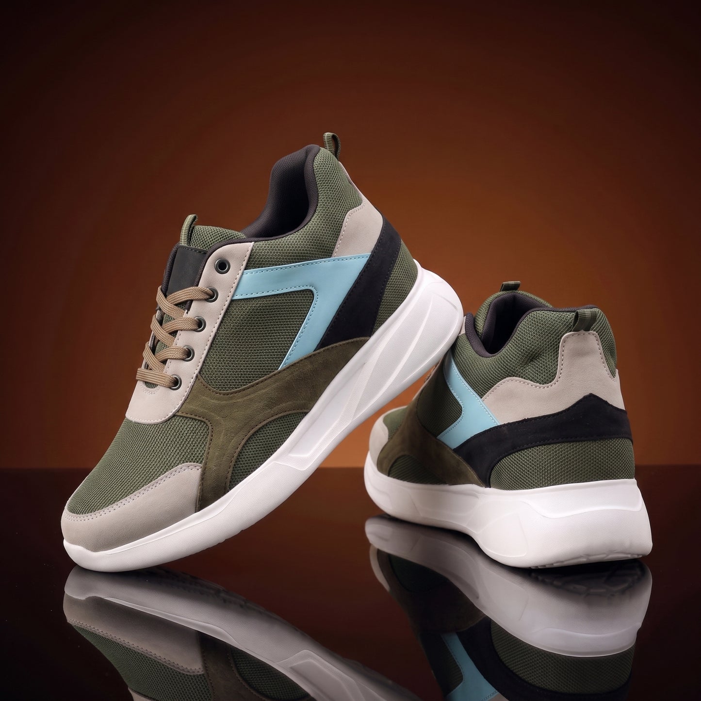 BXXY Mens 9 CM Hidden Height Increasing Shoes with EVA Sole