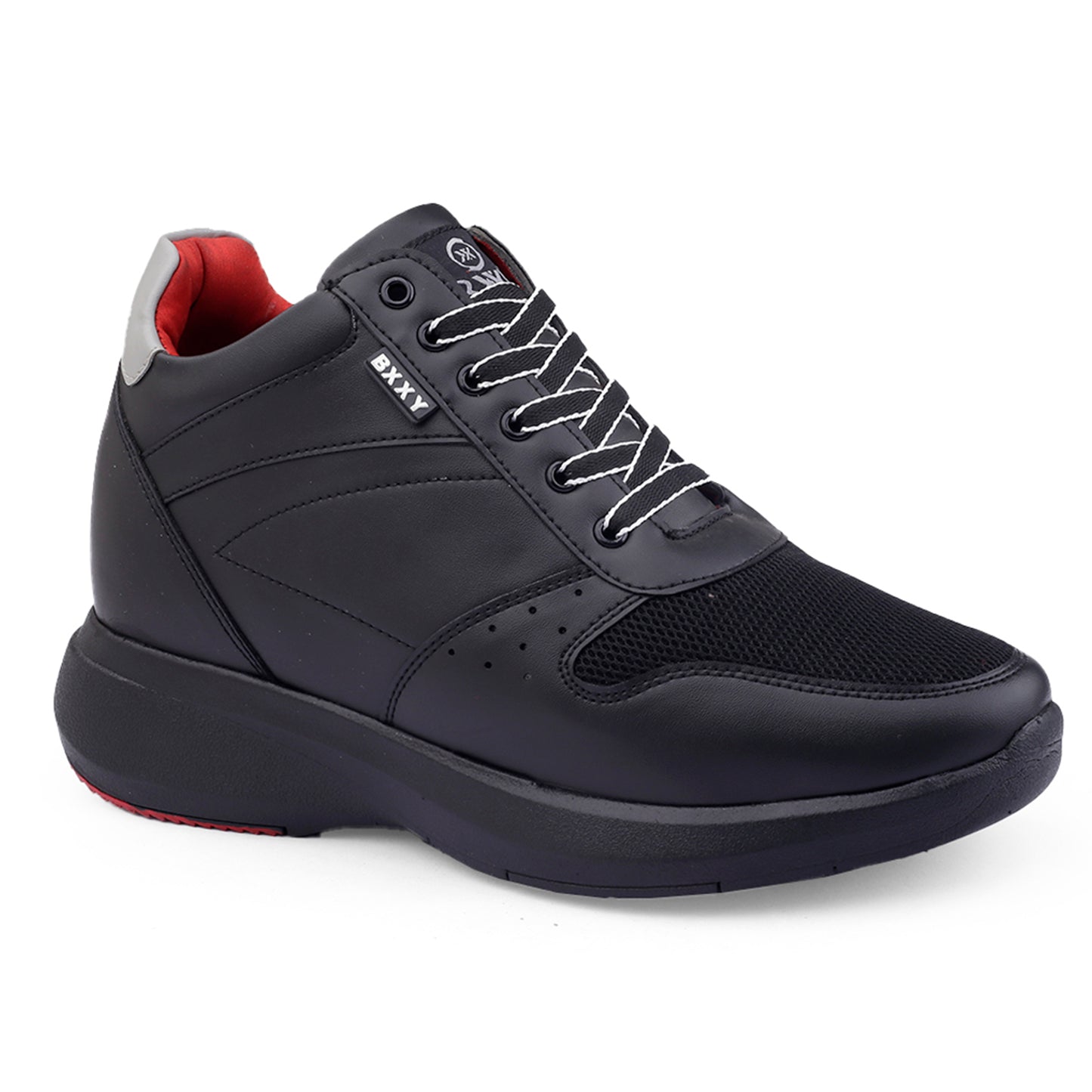 Bxxy Men's 3.5 Inch Hidden Height Increasing Elevator Casual Lace-up Outdoor Sneaker Boot