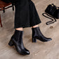 Women Zipper Boots with Heels