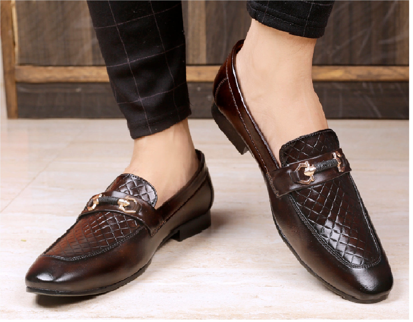 Men/s Faux Leather Casual Mocassins Slip-on Shoes