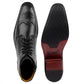 Men's Latest Formal / Semi-Formal Height Increasing Cow Boy Ankle Zipper Lace-Up Brogue Boots