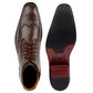 Men's Latest Formal / Semi-Formal Cow Boy Ankle Zipper Lace-Up Brogue Boots