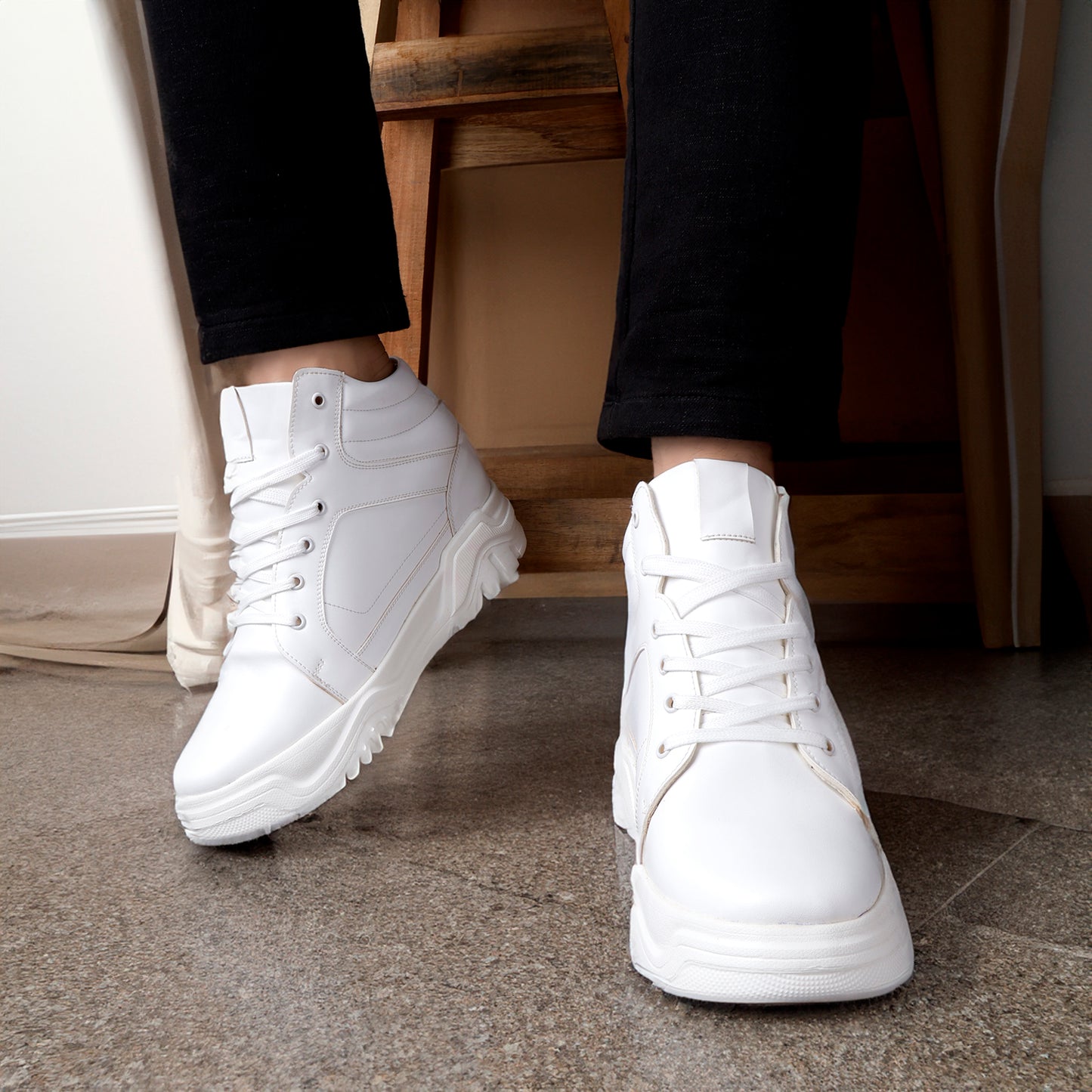Men’s 3.74 Inches (9.5CM) Hidden Height Increasing Shoes – Stylish Elevator Footwear
