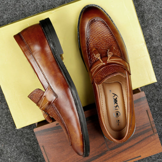 Bxxy's Faux Leather Partywear Slip-ons for Men