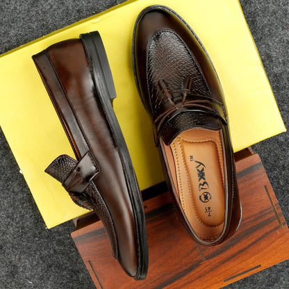 Bxxy's Faux Leather Partywear Slip-ons for Men