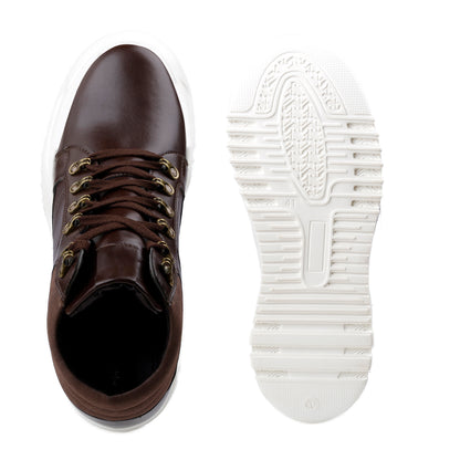 Stylish Elevator Footwear Brown - 3.74 Inches (9.5CM)