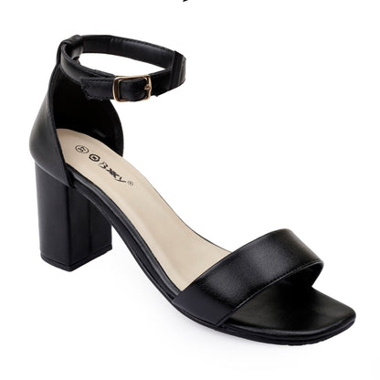 Bxxy Classic Black Block Heels with Versatile Elegance for Every
