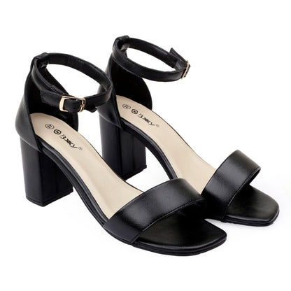 Bxxy Classic Black Block Heels with Versatile Elegance for Every