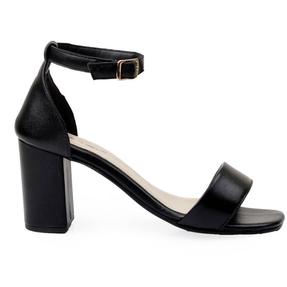 Bxxy Classic Black Block Heels with Versatile Elegance for Every