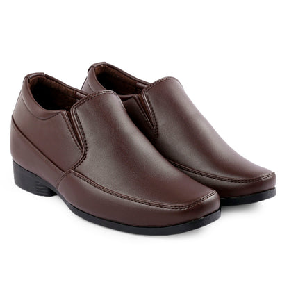 BXXY Mens 3 Inches Hidden Height Increasing Formal Wear Slipon Shoes