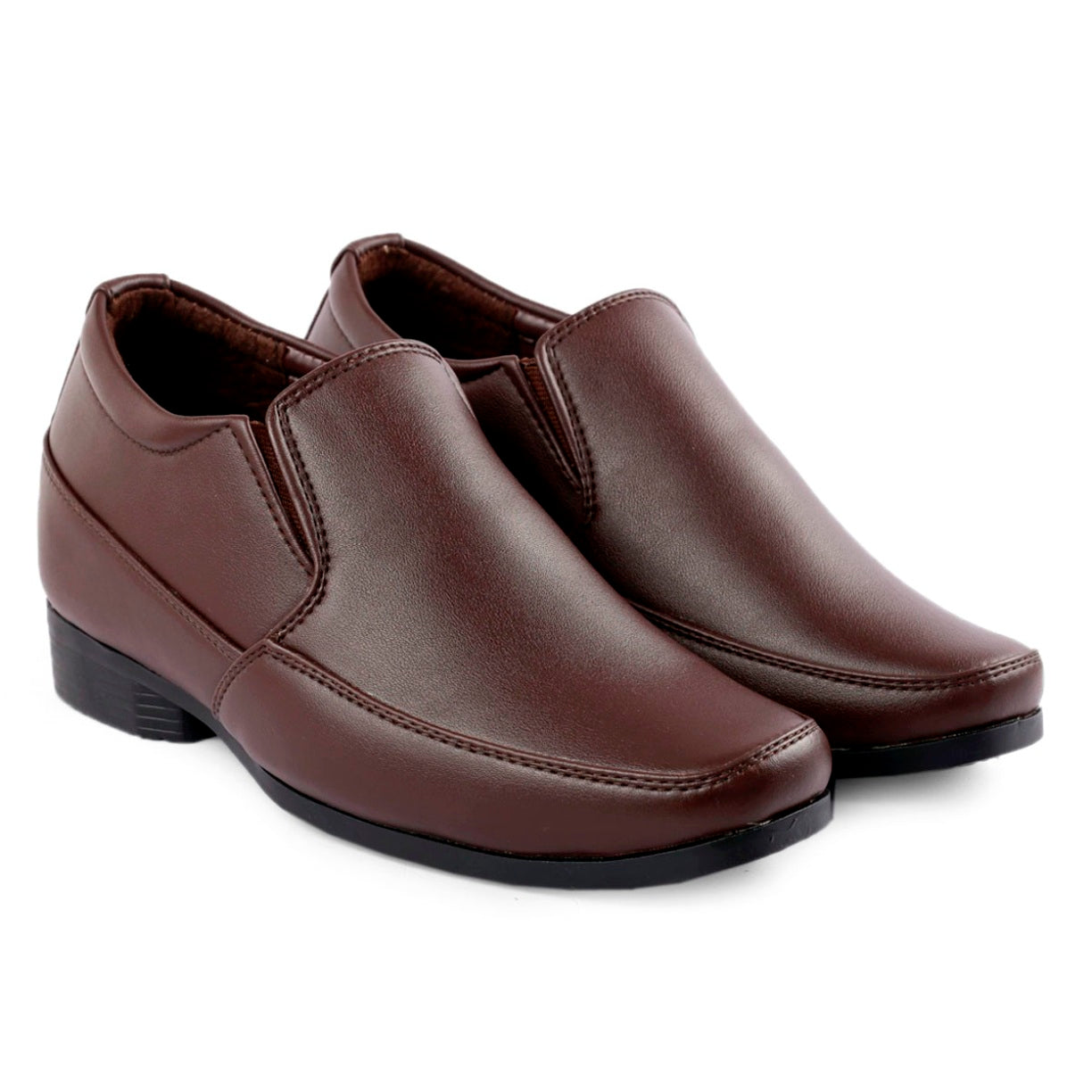 BXXY 9 cm (3.5 Inch) Hidden Height Increasing Dress Slip-on Formal Faux Leather Shoes for Men