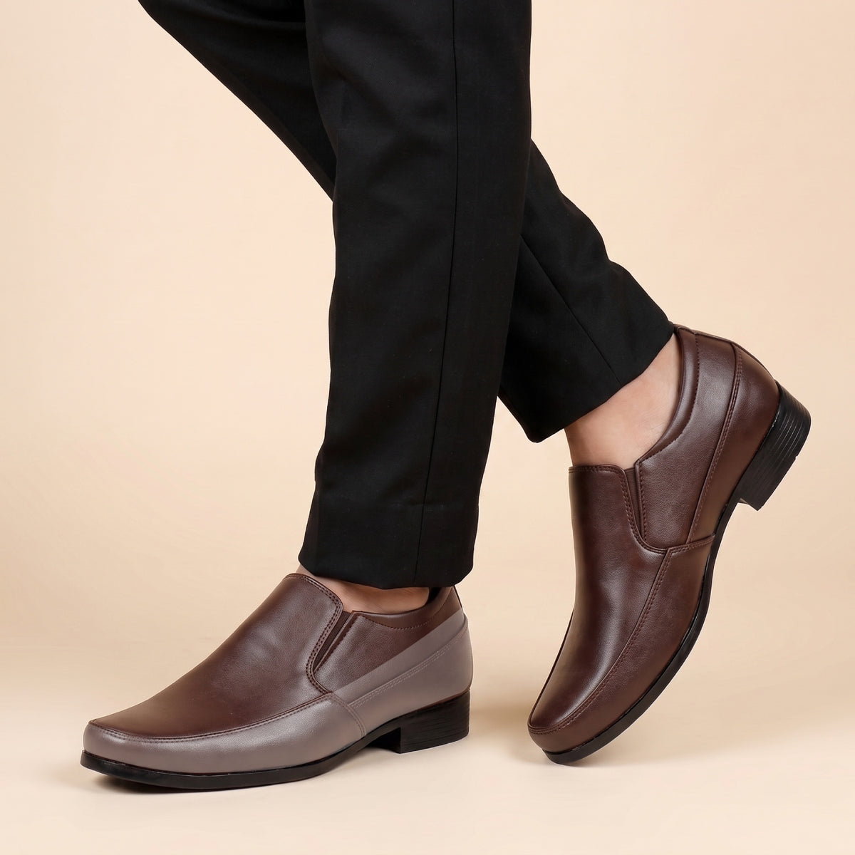 BXXY Mens 3 Inches Hidden Height Increasing Formal Wear Slipon Shoes