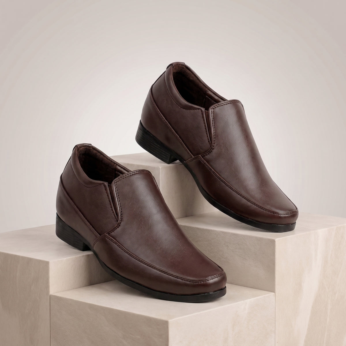 BXXY Mens 3 Inches Hidden Height Increasing Formal Wear Slipon Shoes