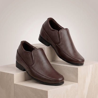 BXXY Mens 3 Inches Hidden Height Increasing Formal Wear Slipon Shoes