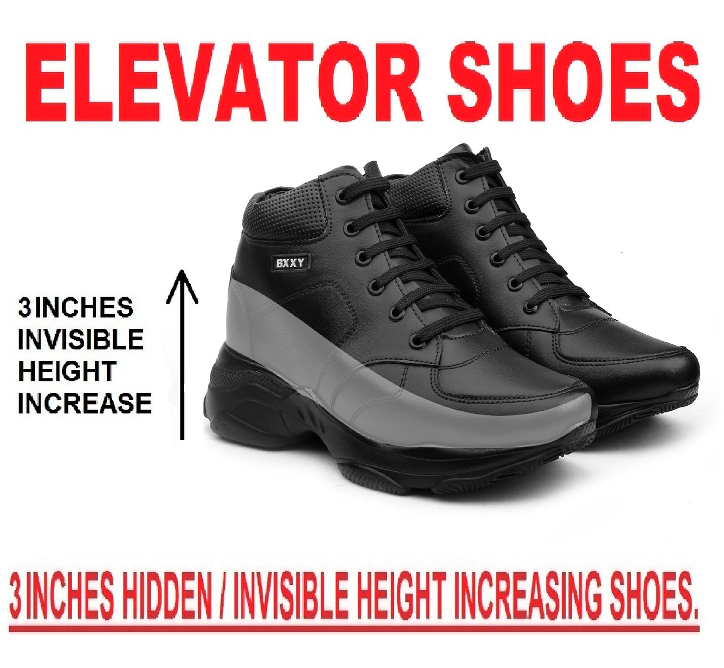 BXXY Elevator Shoes Smart Stylish & Comfortable Height Increasing Footwear