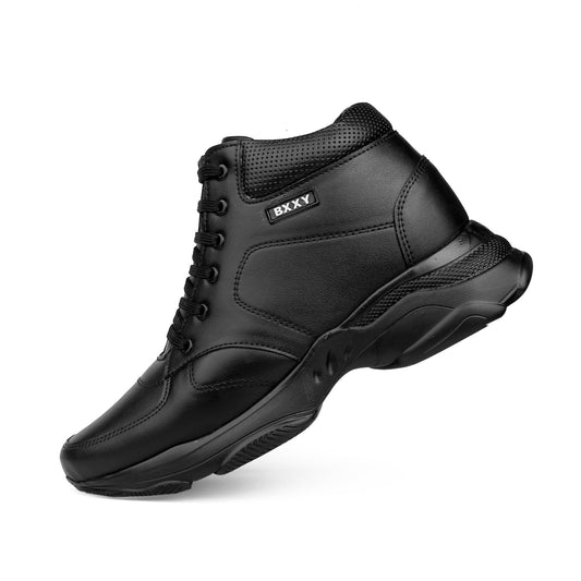 Men's 3 Inch Hidden Height Increasing Stylish Lace-up Boots