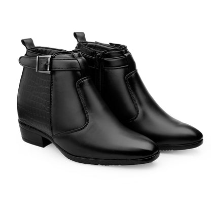 Executive Men’s Elevator Dress Boots – Hidden 9cm Height Boost
