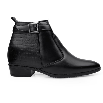 Executive Men’s Elevator Dress Boots – Hidden 9cm Height Boost