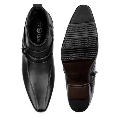 Formal Elevator Boots Black - 3.5 Inches (9cm)