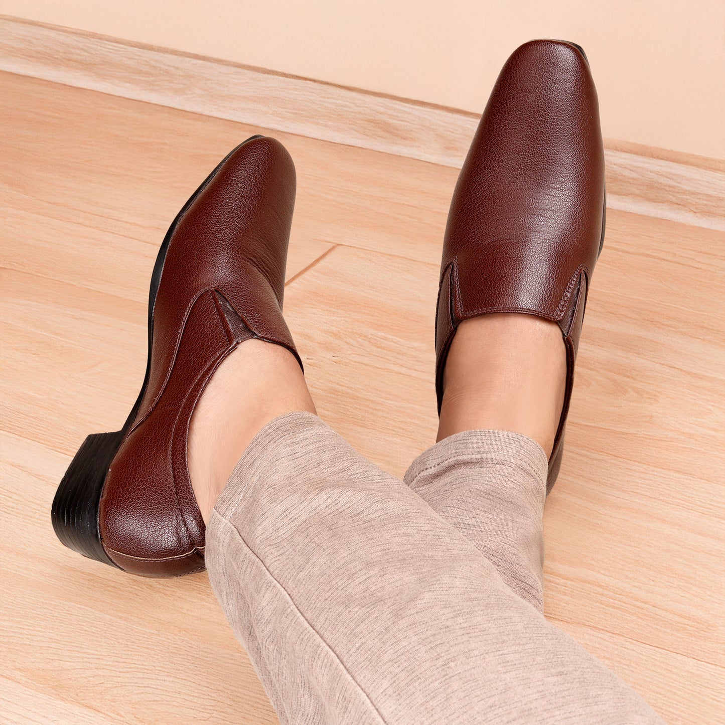 Bxxy's Height Increasing Elevator Slip-on Formal Shoes for Men
