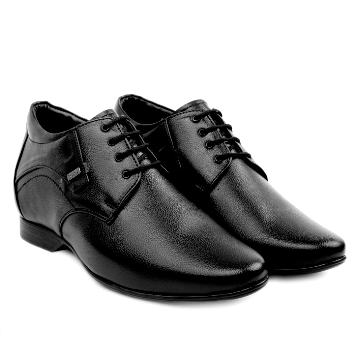 BXXY 3 Inch Elevator Formal Faux Leather Derby Shoes For Men