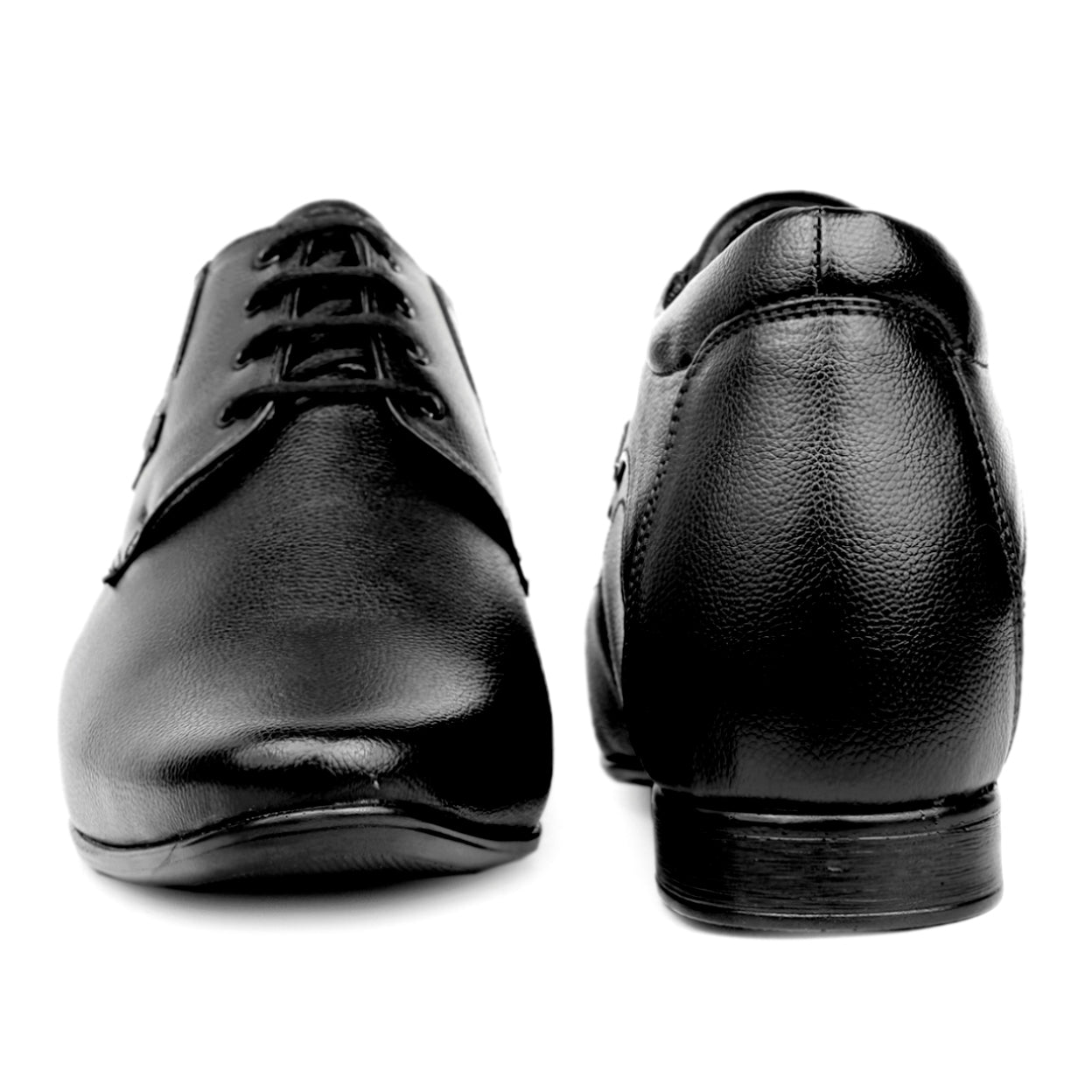 BXXY 3 Inch Elevator Formal Faux Leather Derby Shoes For Men