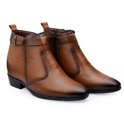 Executive Men’s Elevator Dress Boots – Hidden 9cm Height Boost