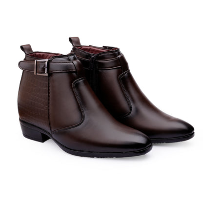 Executive Men’s Elevator Dress Boots – Hidden 9cm Height Boost