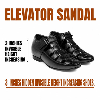 BXXY 3 Inches Height Increasing Casual Roman Sandals Instant Height Gainer shoe for Men