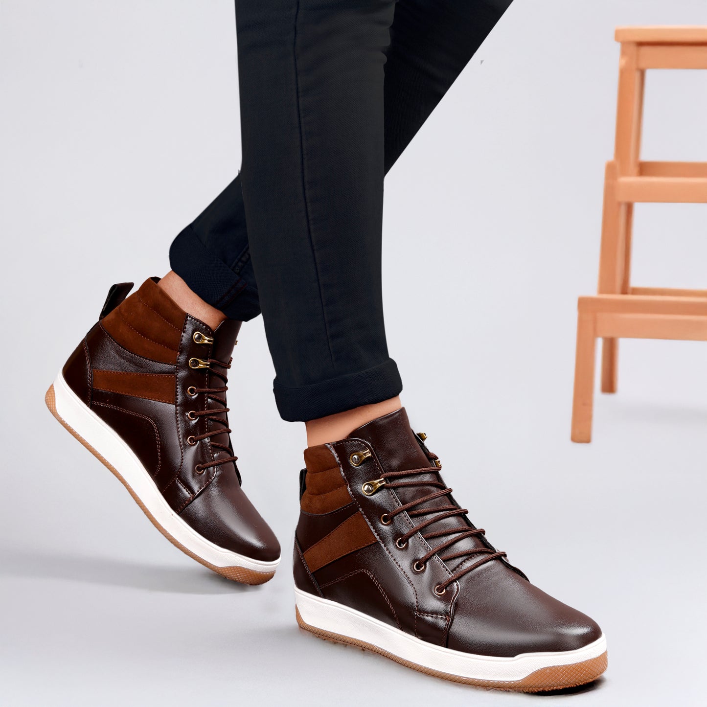 Men's 3.1 Inches Hidden Height Increasing Boots