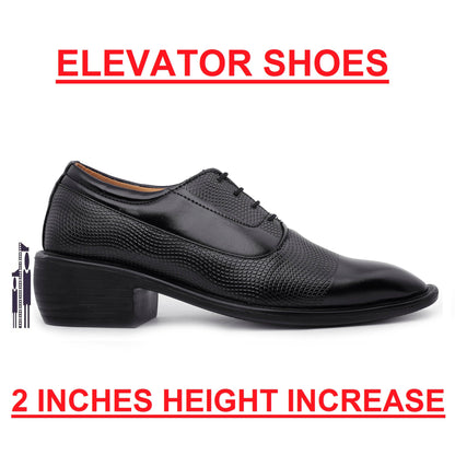 Bxxy Men's Height Increasing Formal Wear Lace-Up Shoes