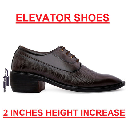 Bxxy Men's Height Increasing Formal Wear Lace-Up Shoes